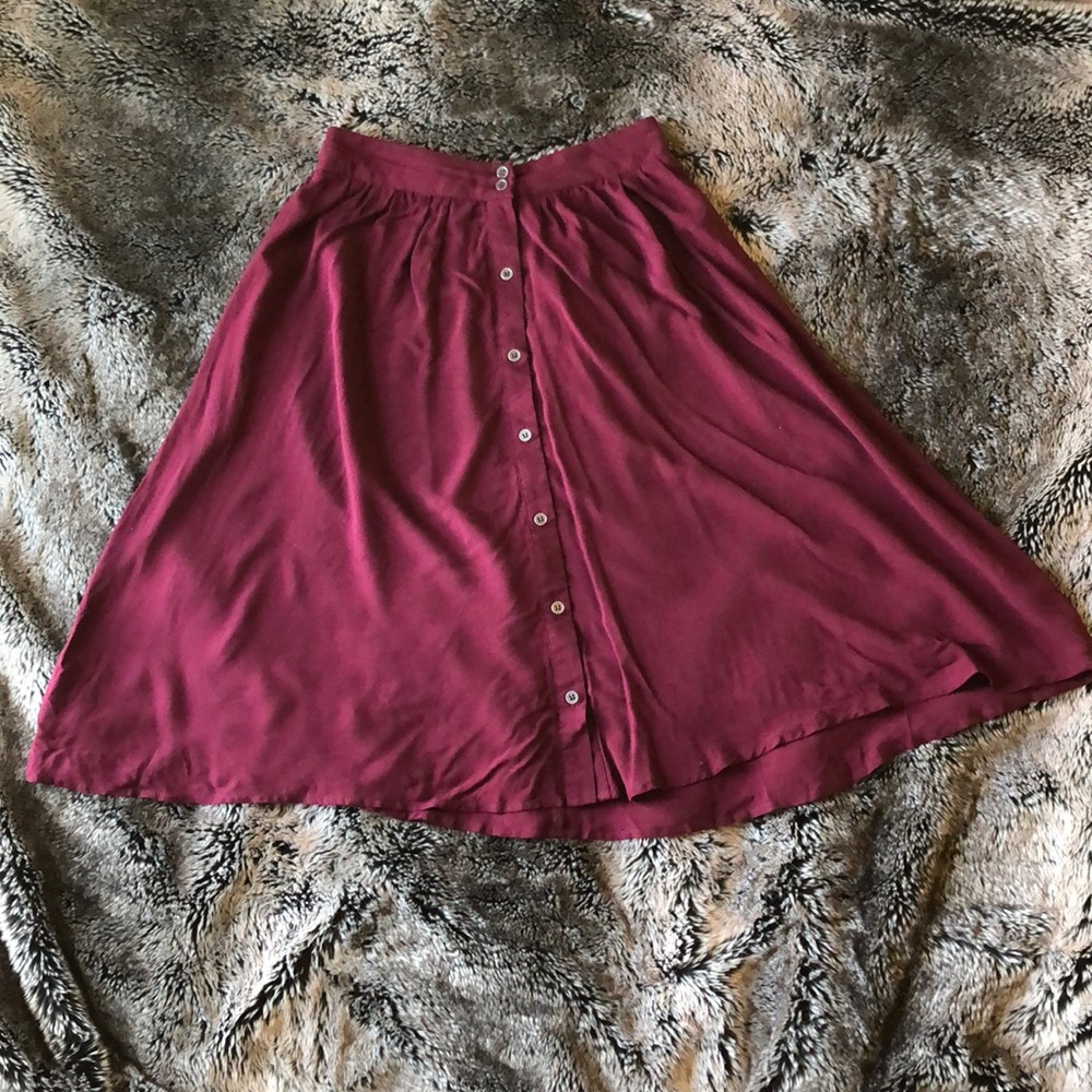 Forever 21 burgundy skirt. Size XS